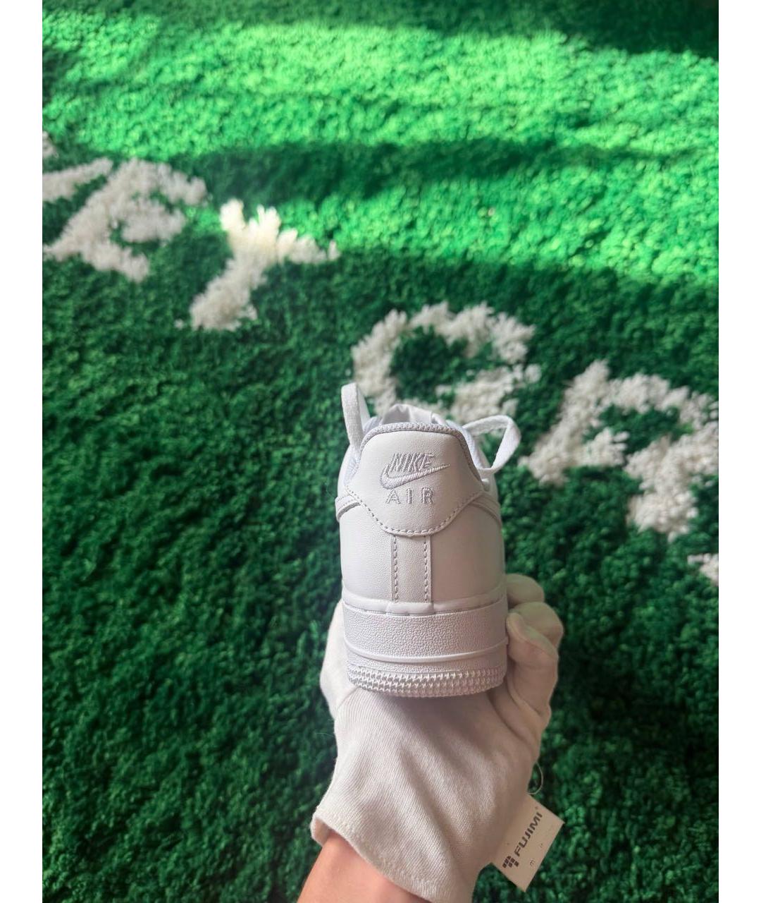 NIKE Белые низкие кроссовки / кеды из искусственной кожи, фото 4