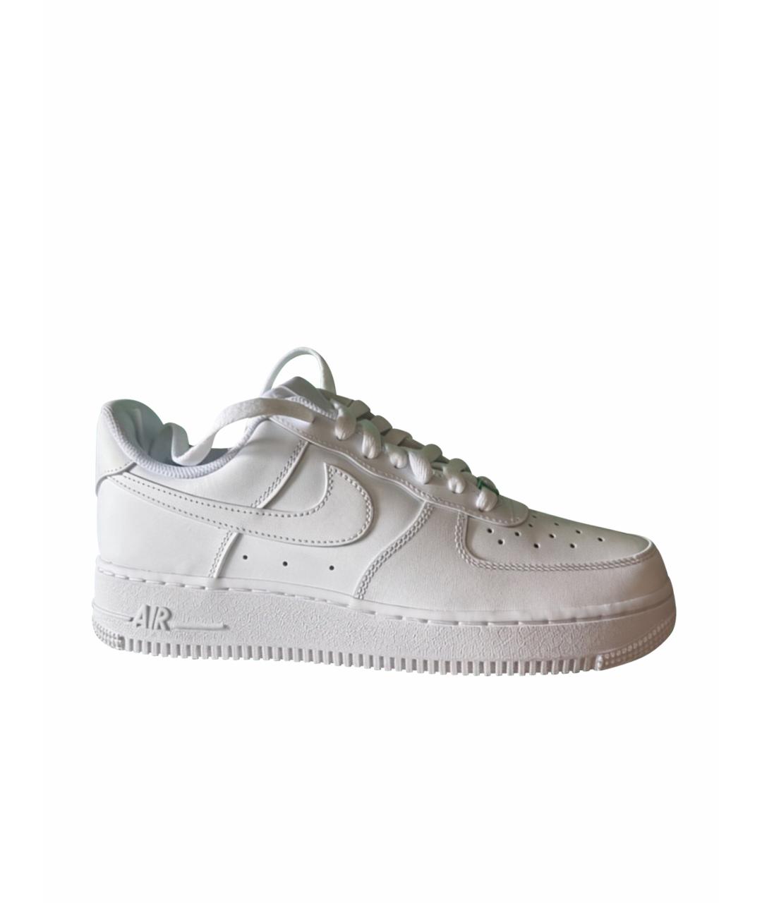 NIKE Белые низкие кроссовки / кеды из искусственной кожи, фото 1