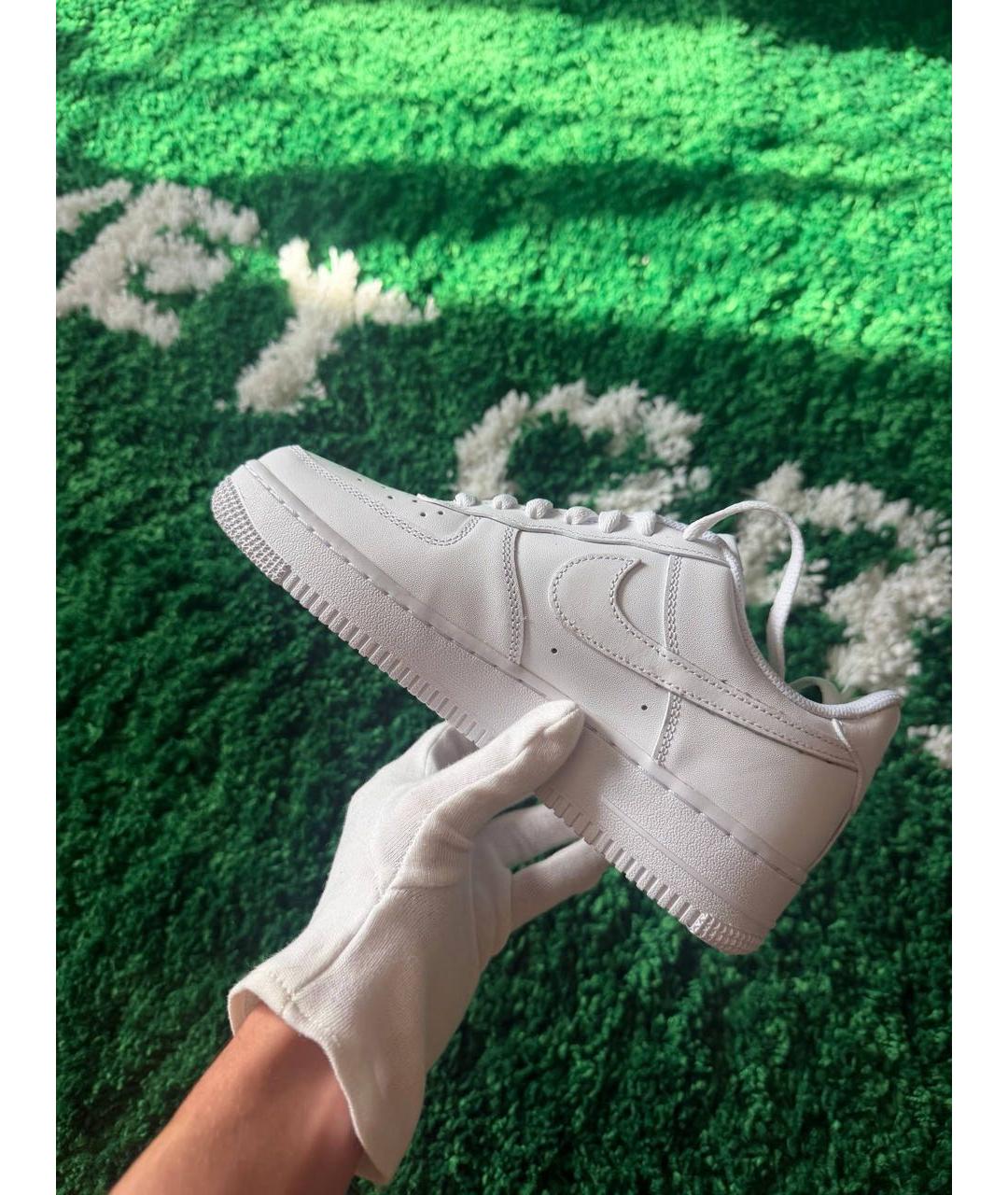 NIKE Белые низкие кроссовки / кеды из искусственной кожи, фото 3