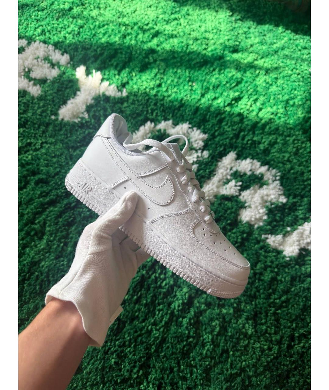 NIKE Белые низкие кроссовки / кеды из искусственной кожи, фото 6
