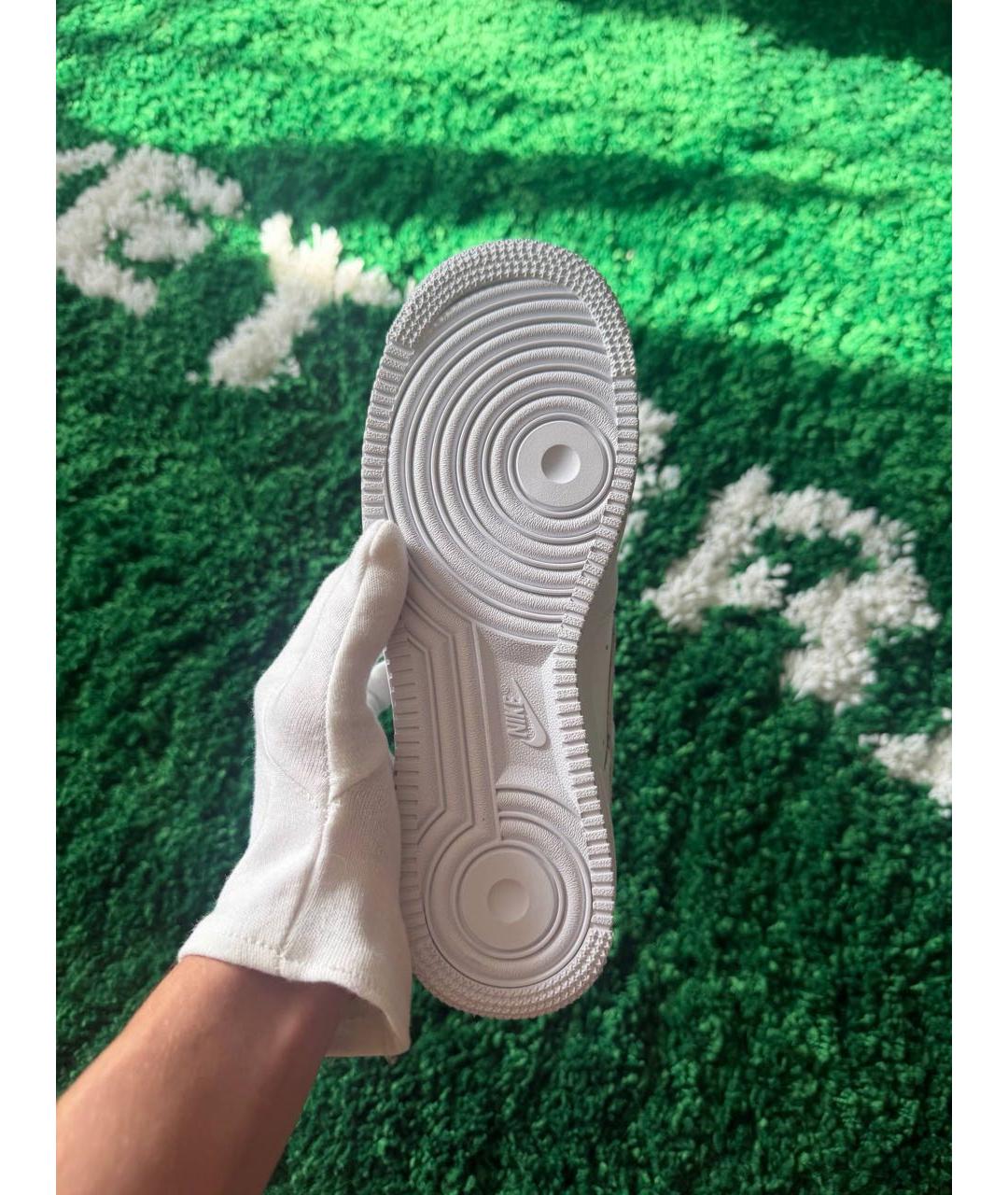 NIKE Белые низкие кроссовки / кеды из искусственной кожи, фото 5