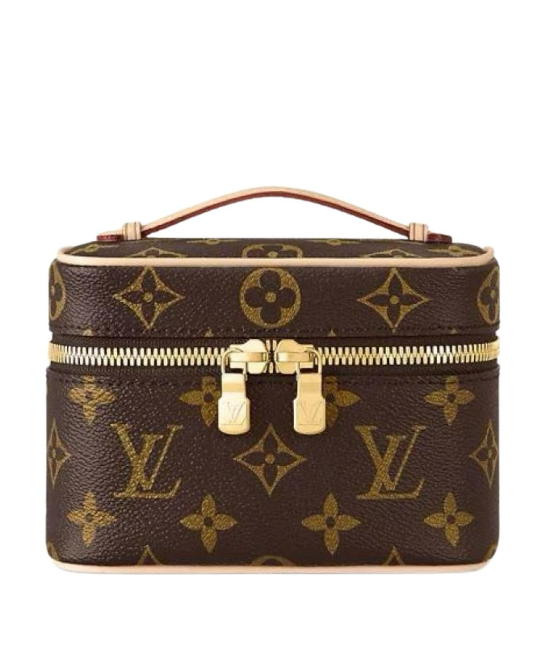 LOUIS VUITTON Коричневая косметичка из канвы, фото 1