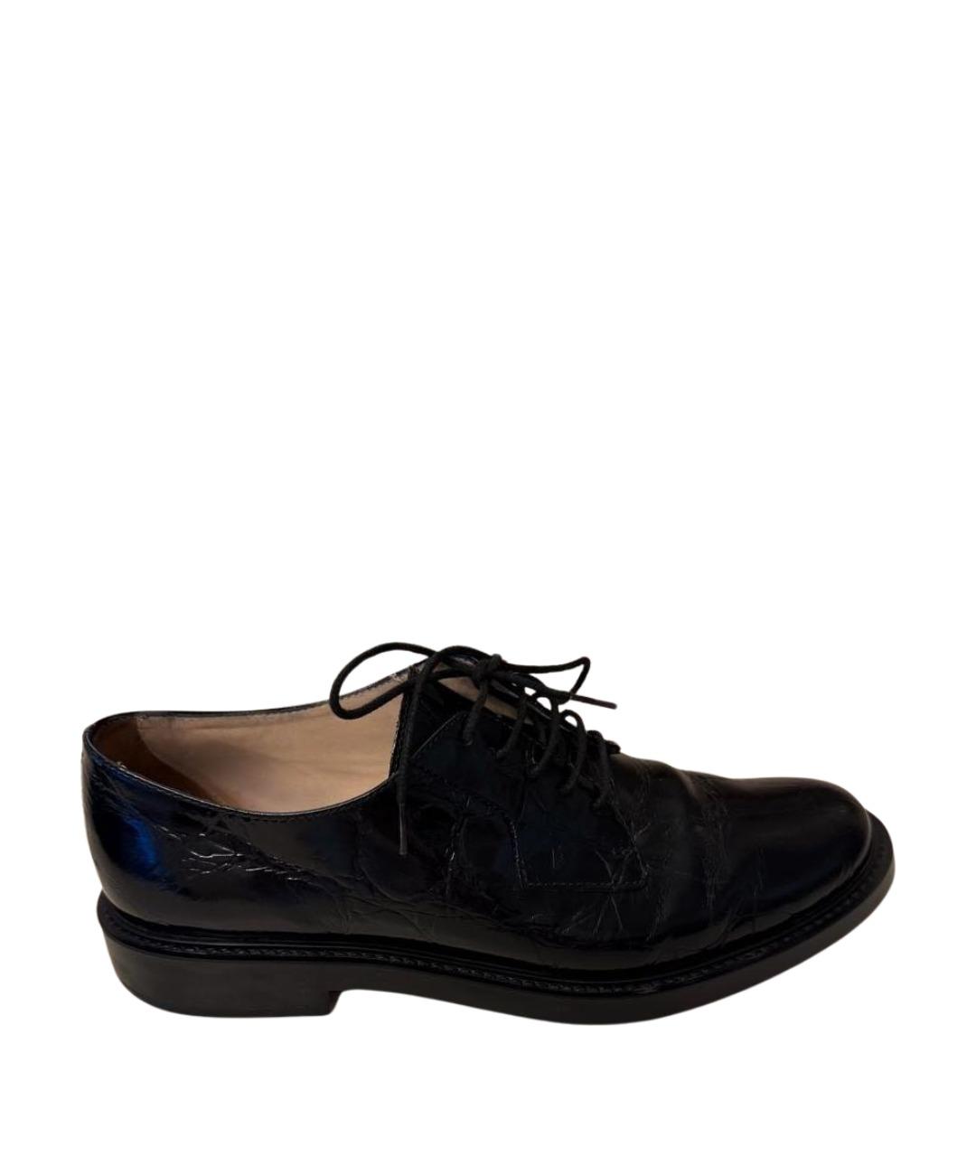 TOD'S Черные кожаные лоферы, фото 1