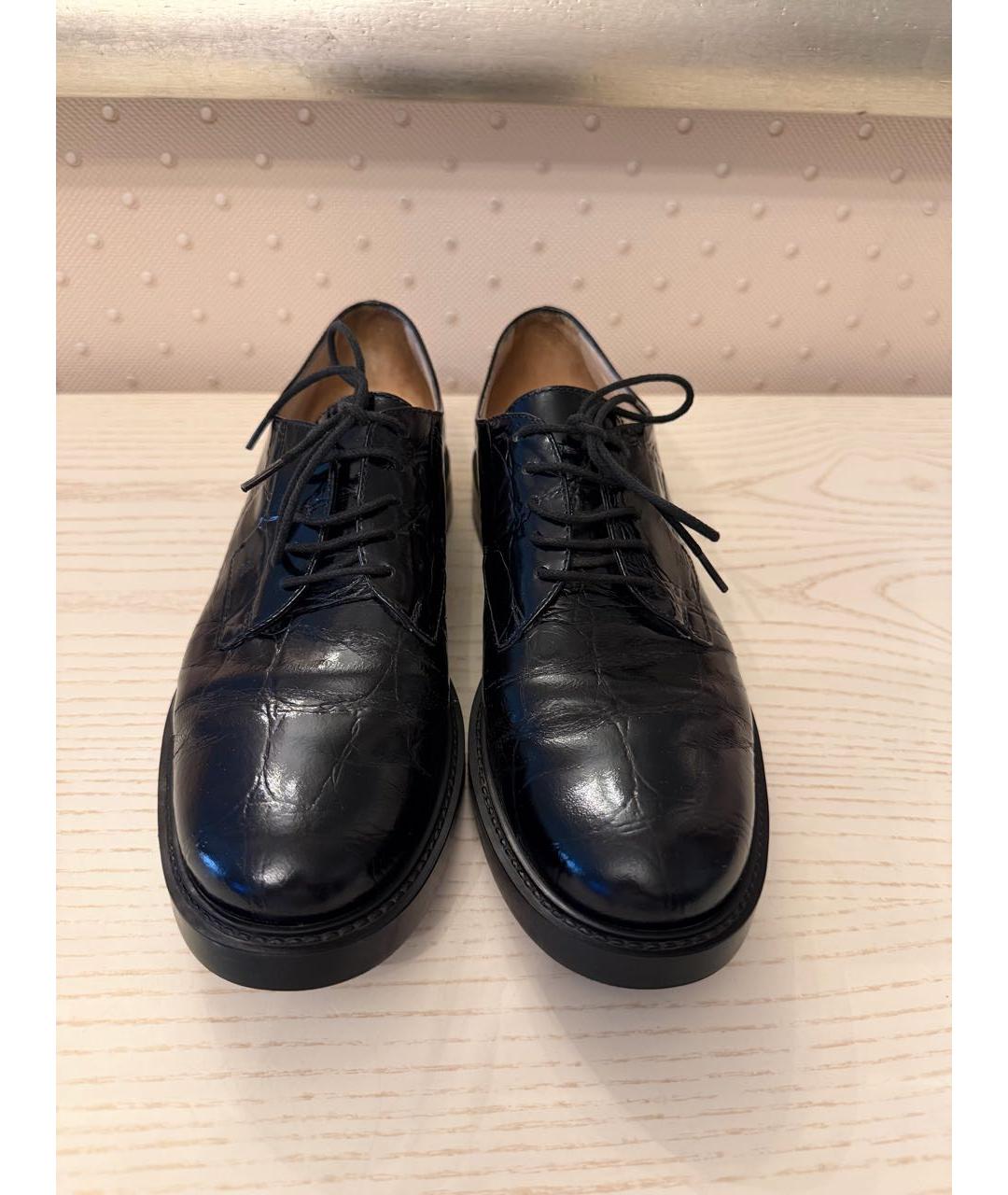 TOD'S Черные кожаные лоферы, фото 2