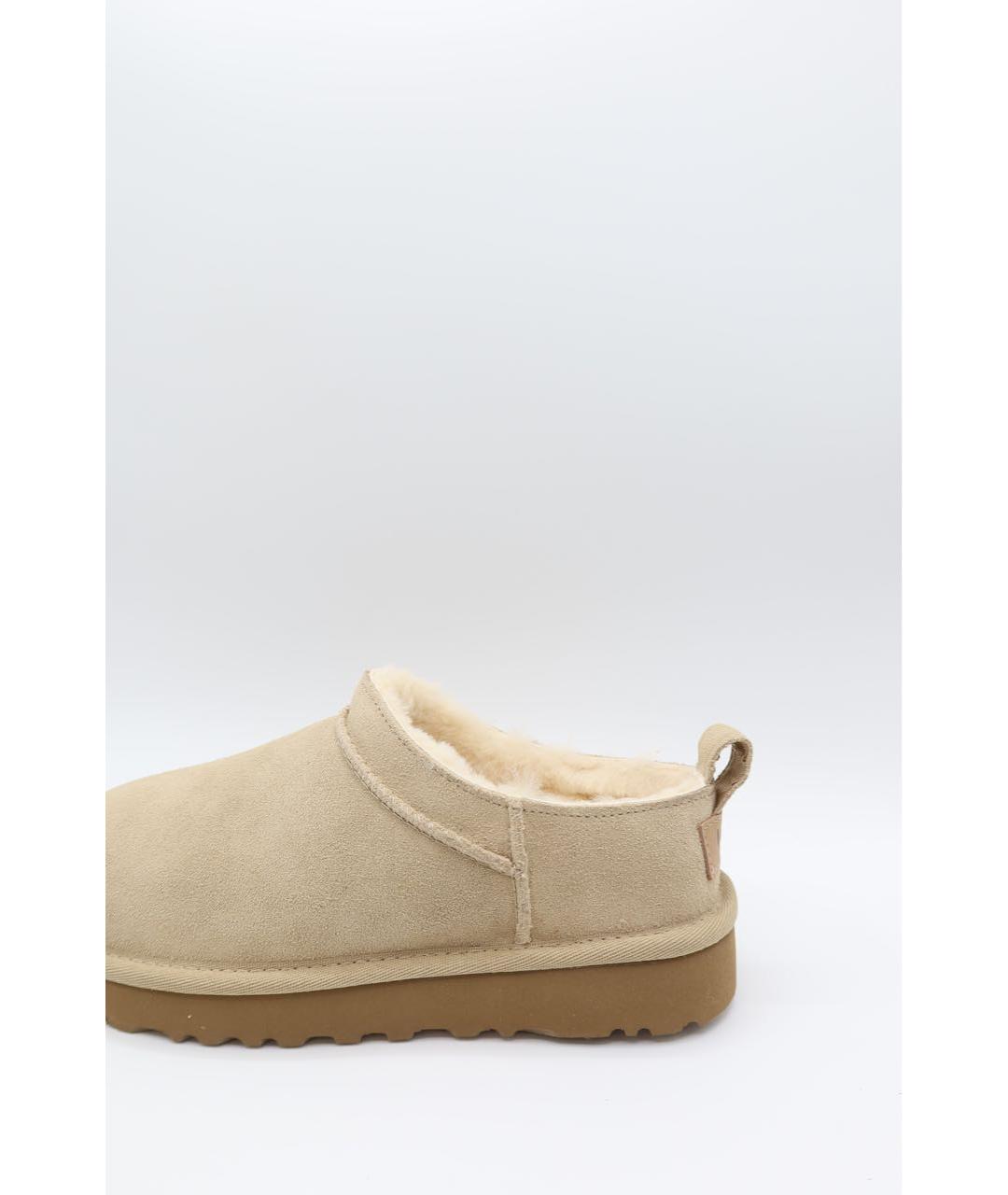 UGG Бежевые замшевые сабо, фото 3