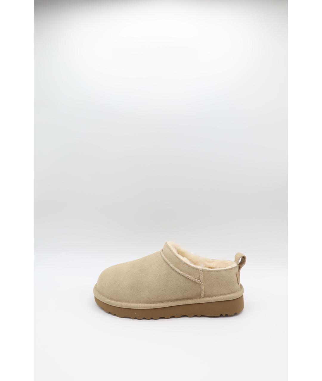 UGG Бежевые замшевые сабо, фото 8