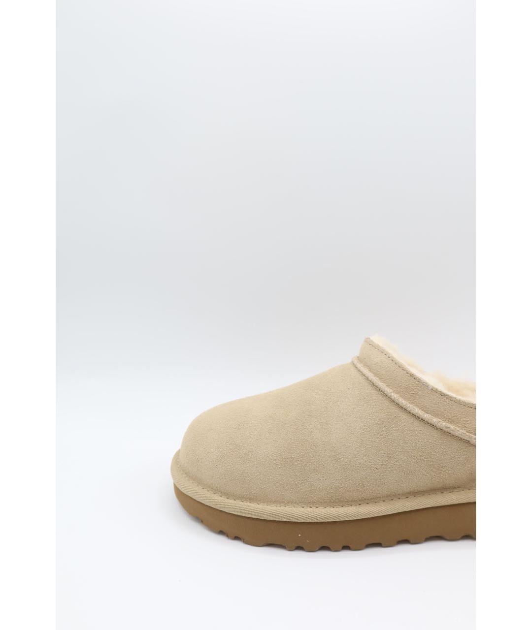 UGG Бежевые замшевые сабо, фото 2