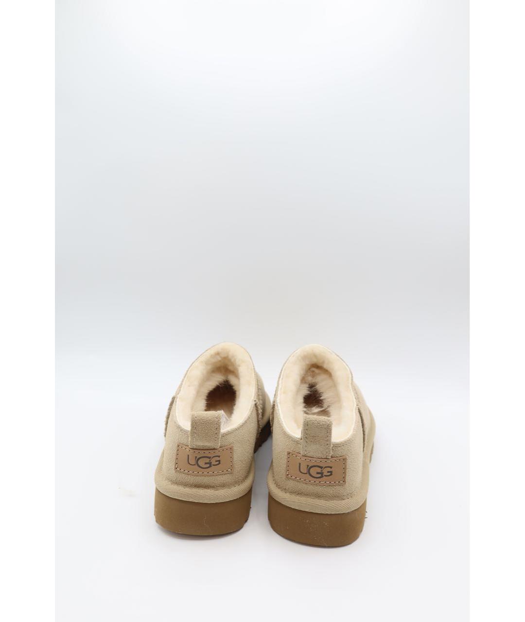 UGG Бежевые замшевые сабо, фото 6
