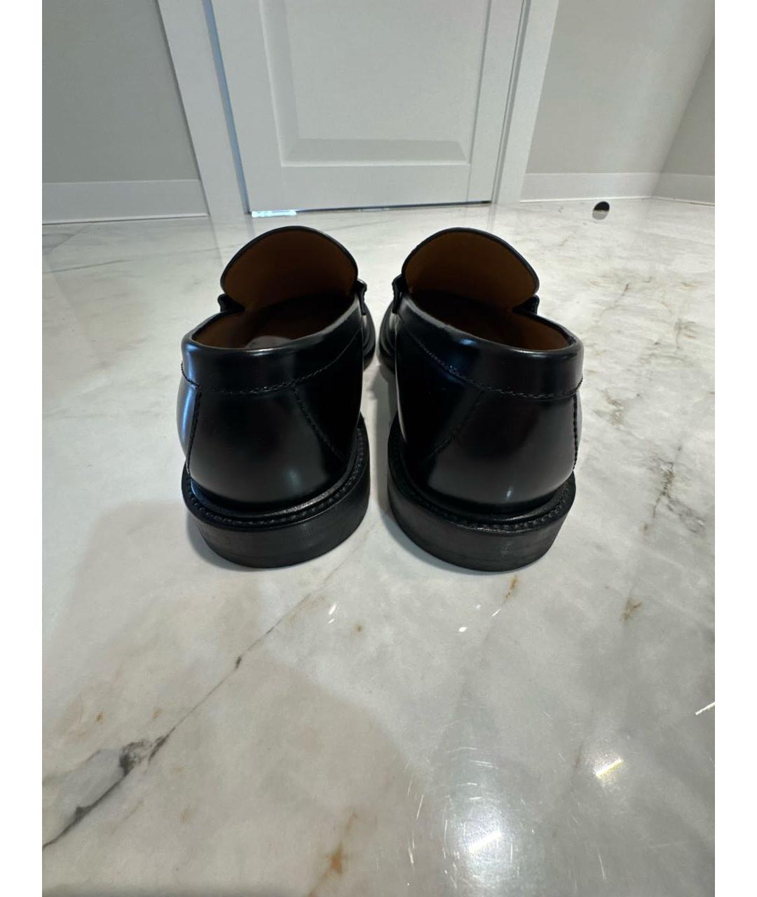 GUCCI Черные кожаные туфли, фото 4