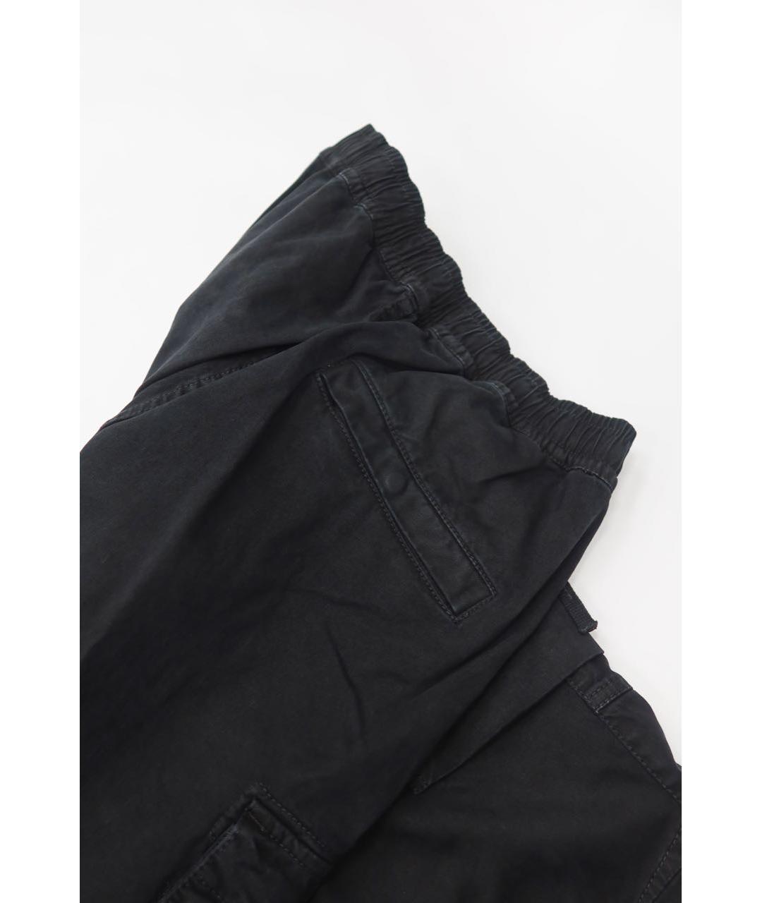 STONE ISLAND Черные хлопко-эластановые повседневные брюки, фото 7
