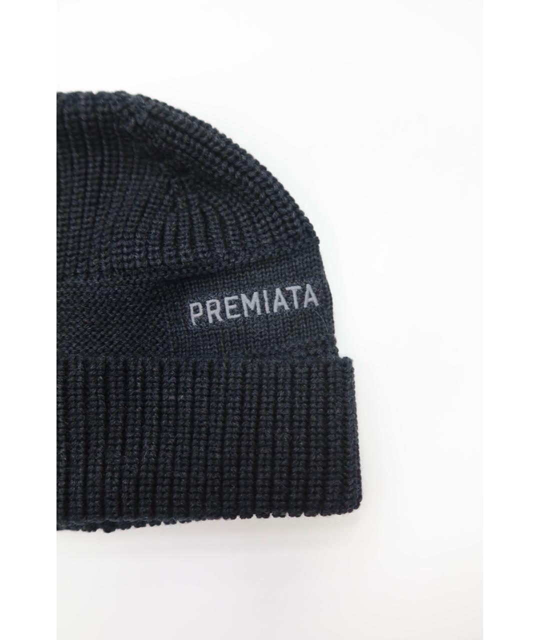 PREMIATA Антрацитовая шерстяная шапка, фото 2