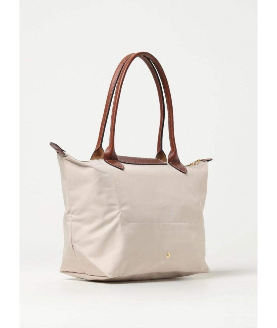 LONGCHAMP Бежевая нейлоновая сумка тоут, фото 2