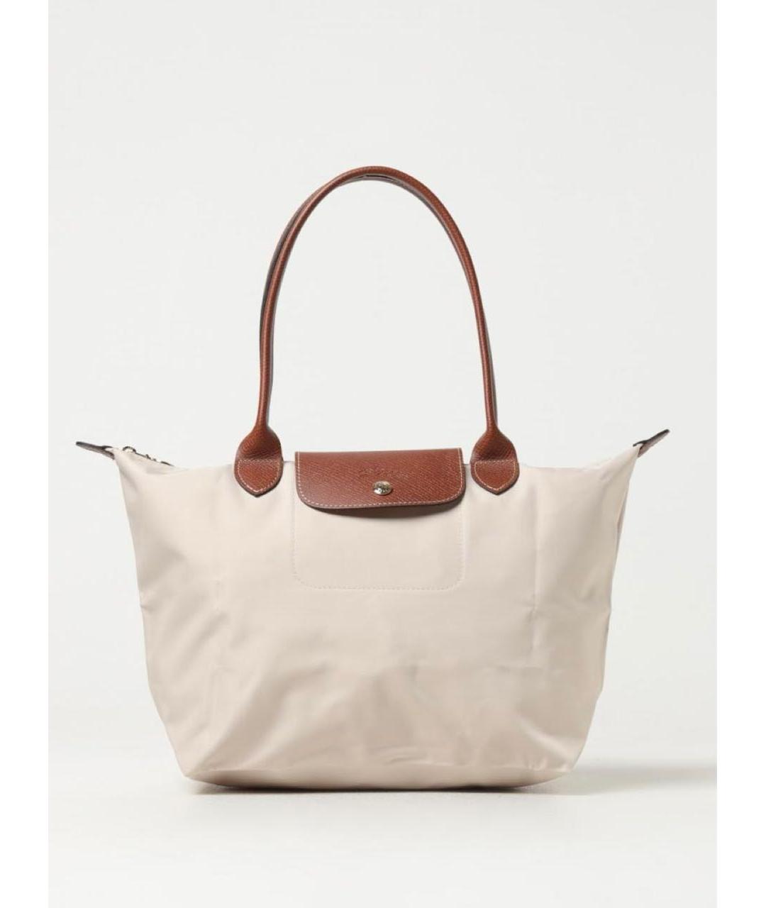 LONGCHAMP Бежевая нейлоновая сумка тоут, фото 5