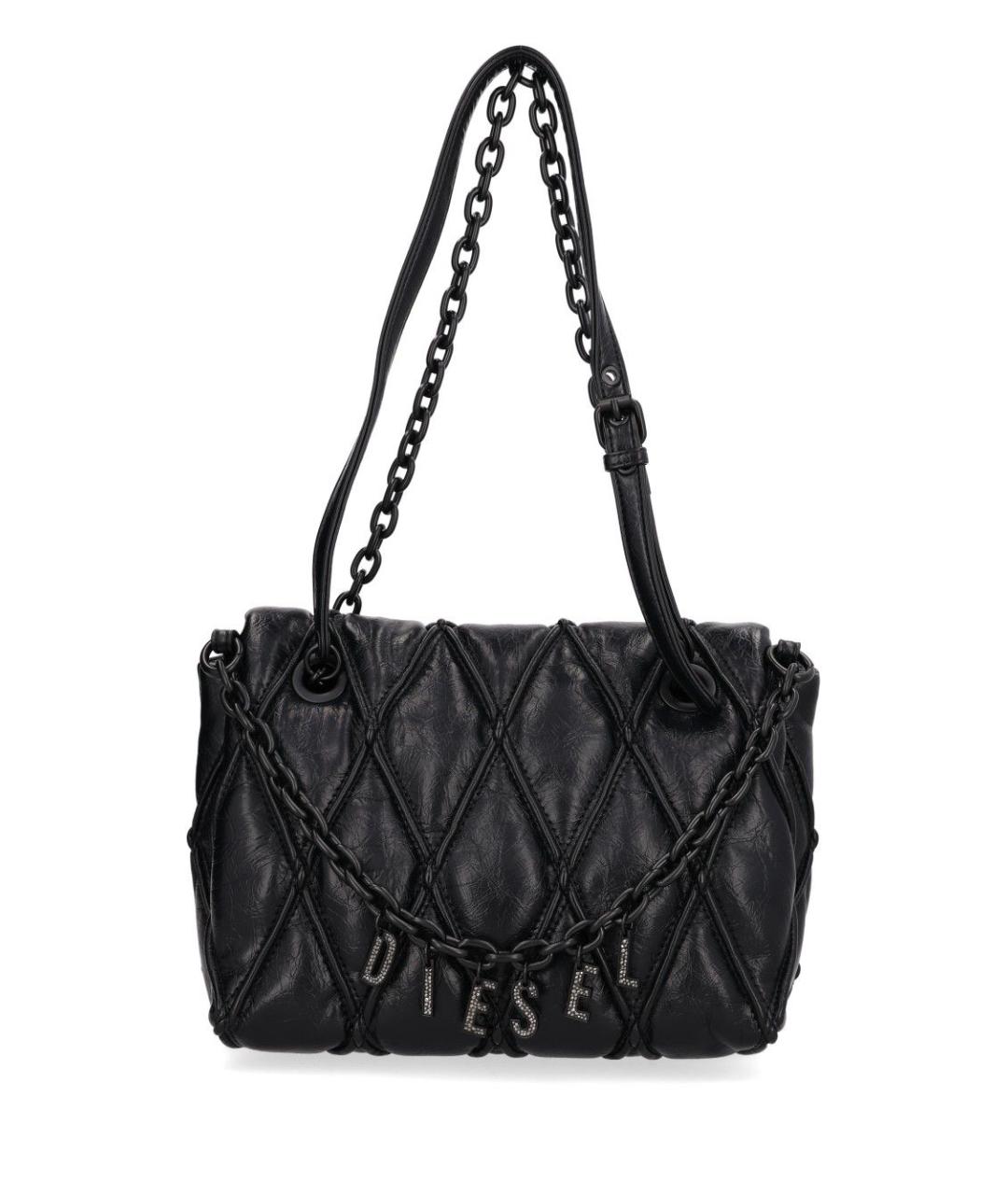 DIESEL Черная сумка через плечо из искусственной кожи, фото 1