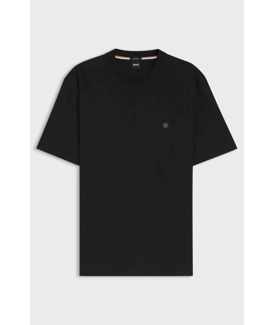 HUGO BOSS Черная хлопковая футболка, фото 1
