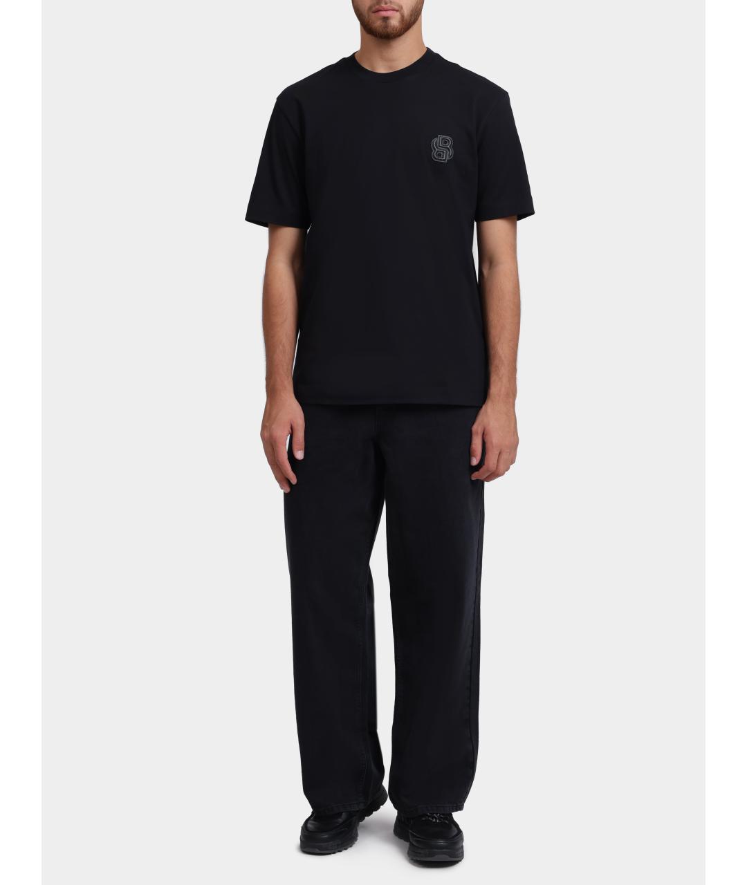 HUGO BOSS Черная футболка, фото 2