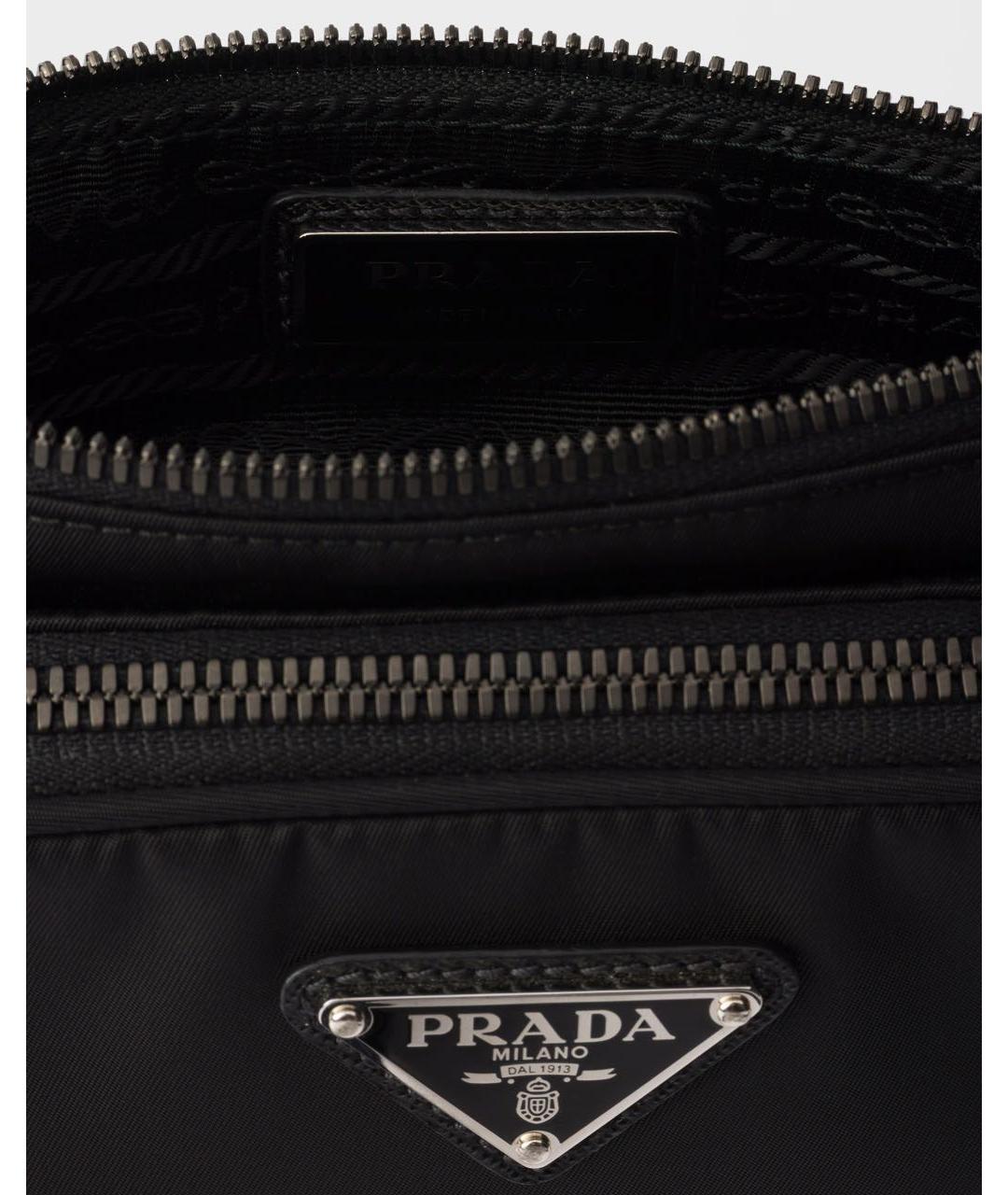 PRADA Черная нейлоновая сумка на плечо, фото 4