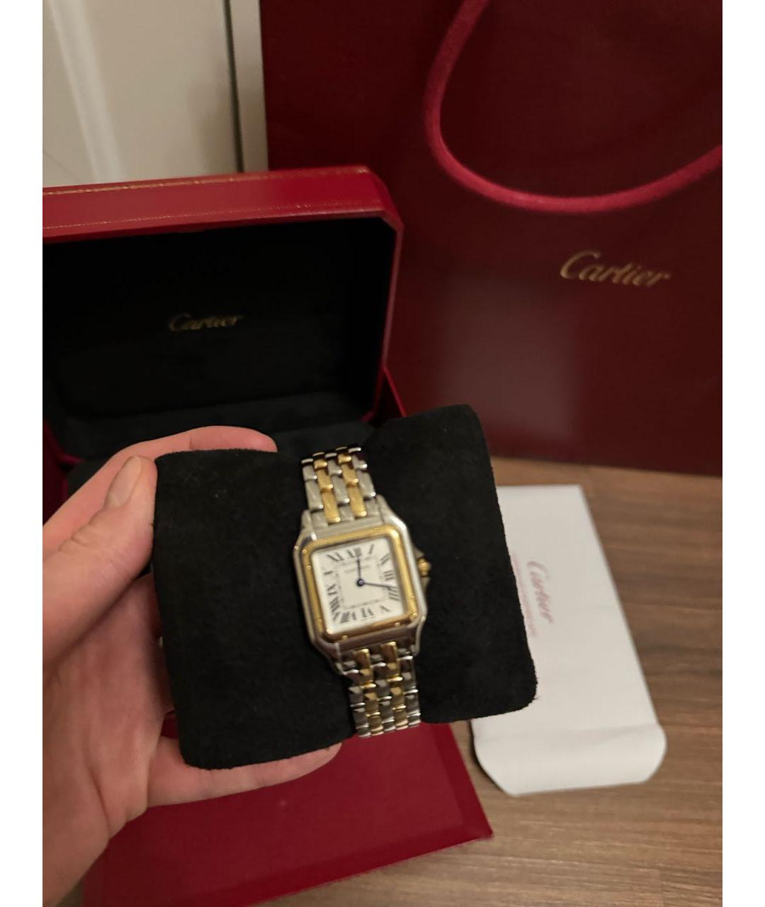 CARTIER Белые часы из желтого золота, фото 4