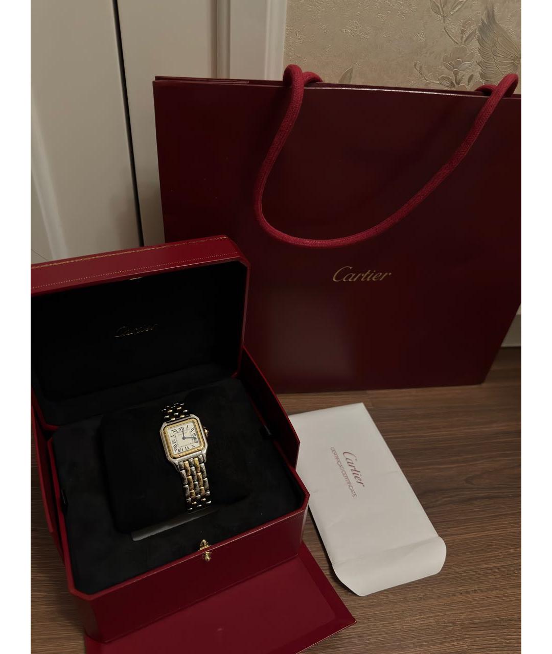 CARTIER Белые часы из желтого золота, фото 2