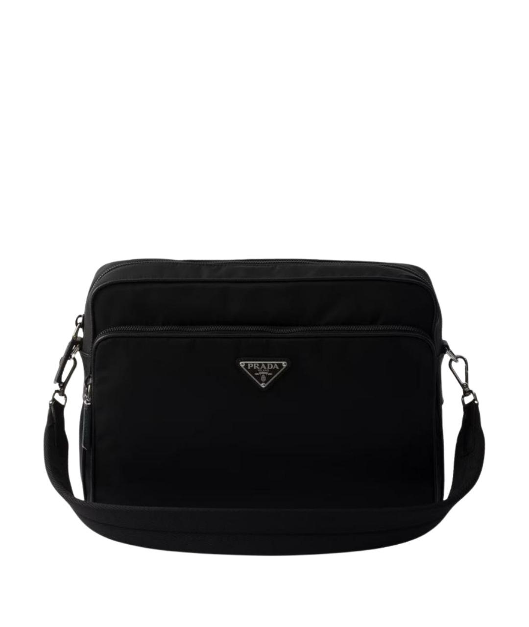 PRADA Черная нейлоновая сумка на плечо, фото 1