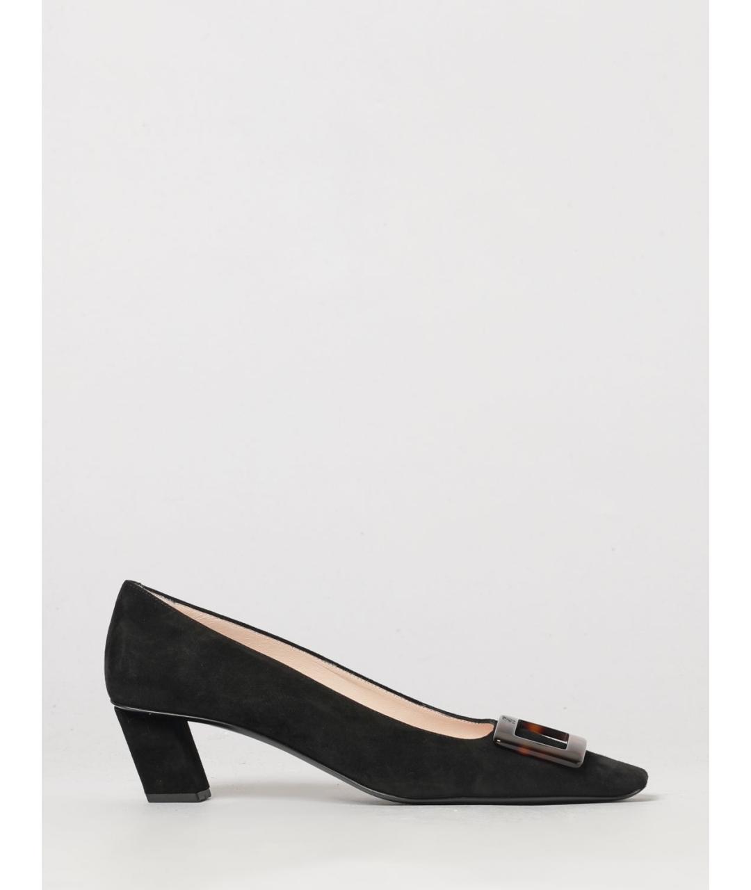 ROGER VIVIER Черные кожаные туфли, фото 4