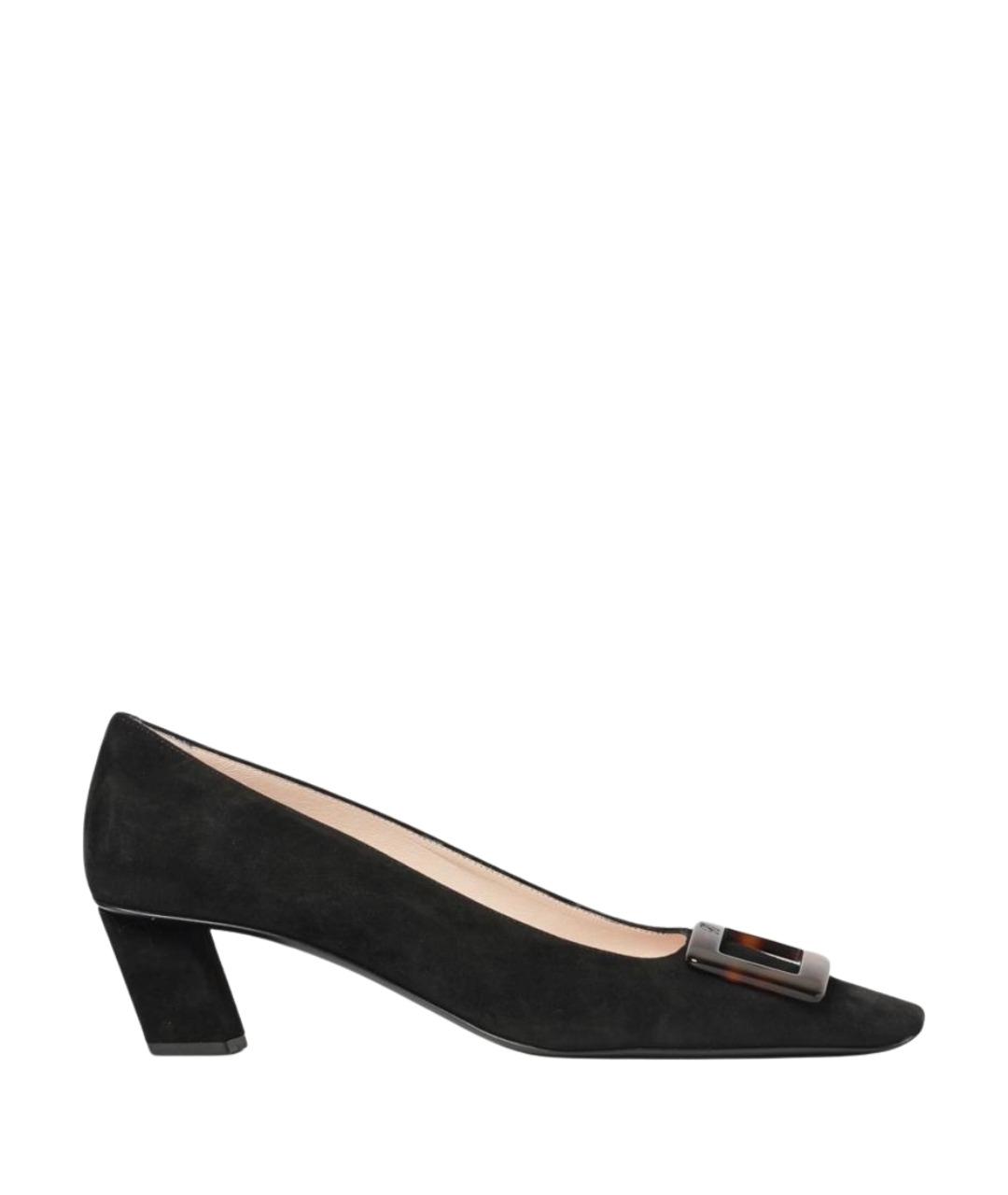 ROGER VIVIER Черные кожаные туфли, фото 1