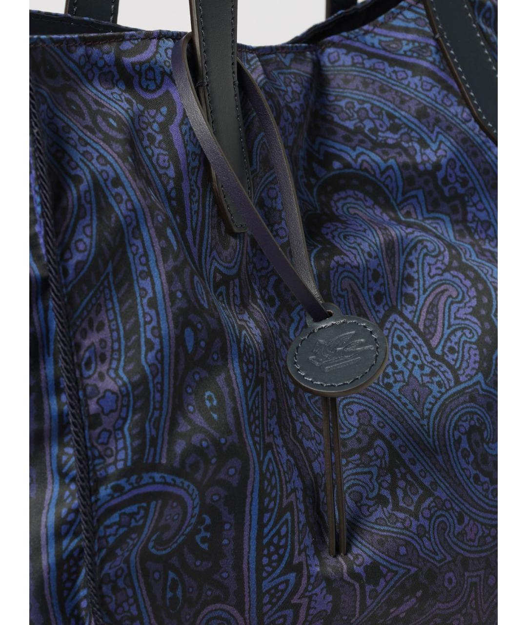 ETRO Синяя нейлоновая сумка тоут, фото 4