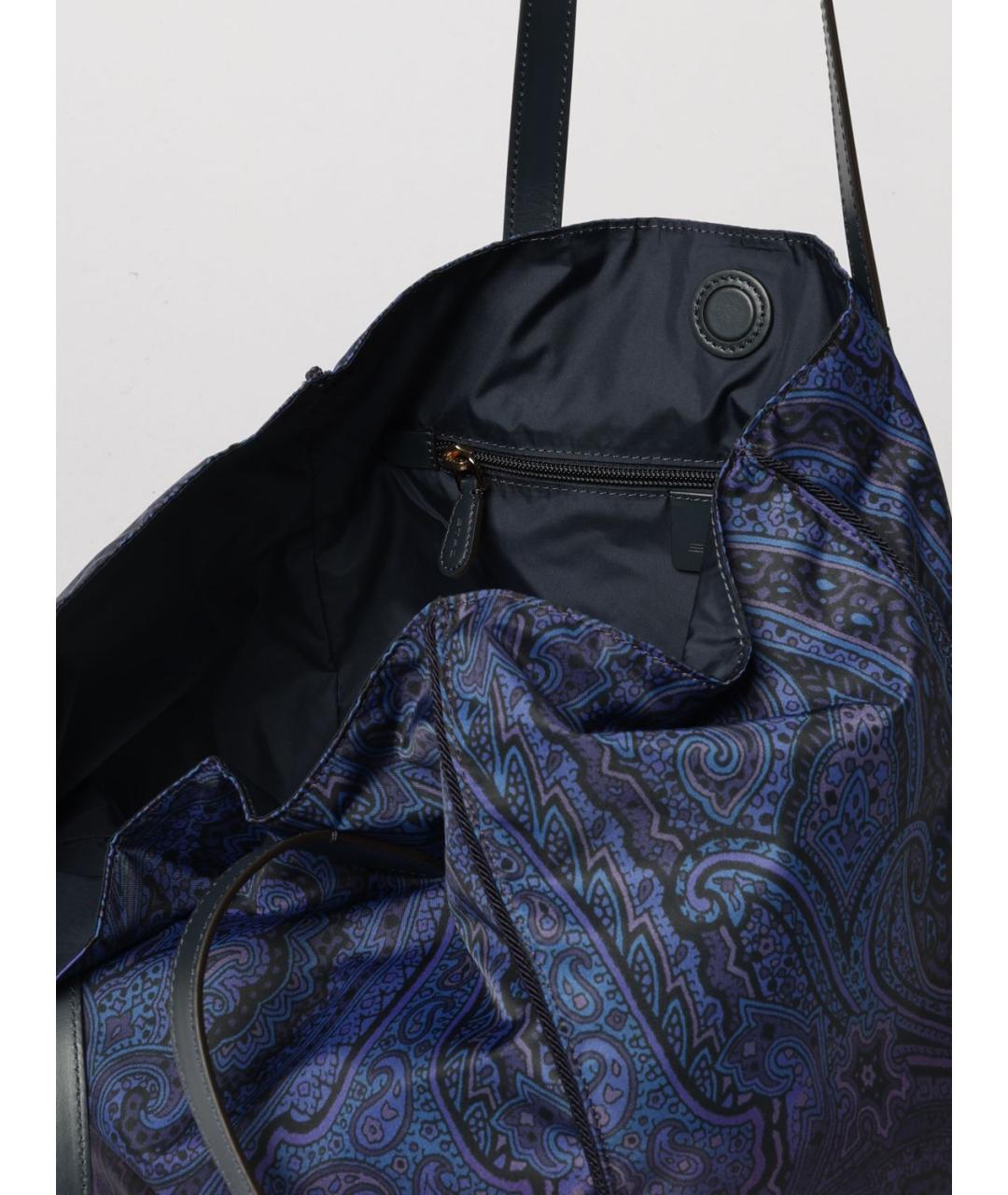 ETRO Синяя нейлоновая сумка тоут, фото 5
