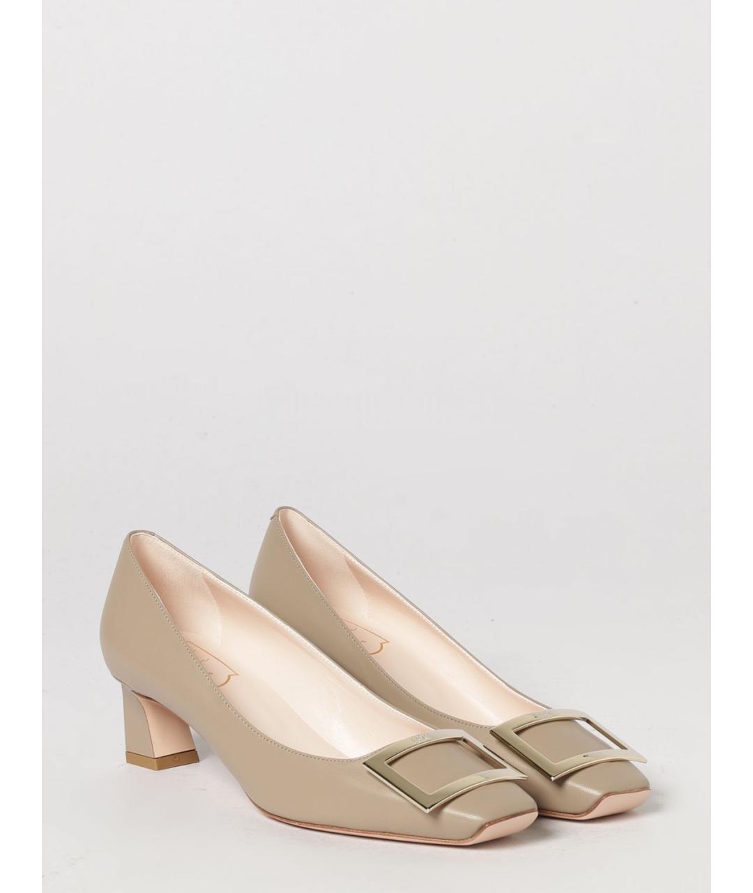 ROGER VIVIER Бежевые кожаные туфли, фото 2