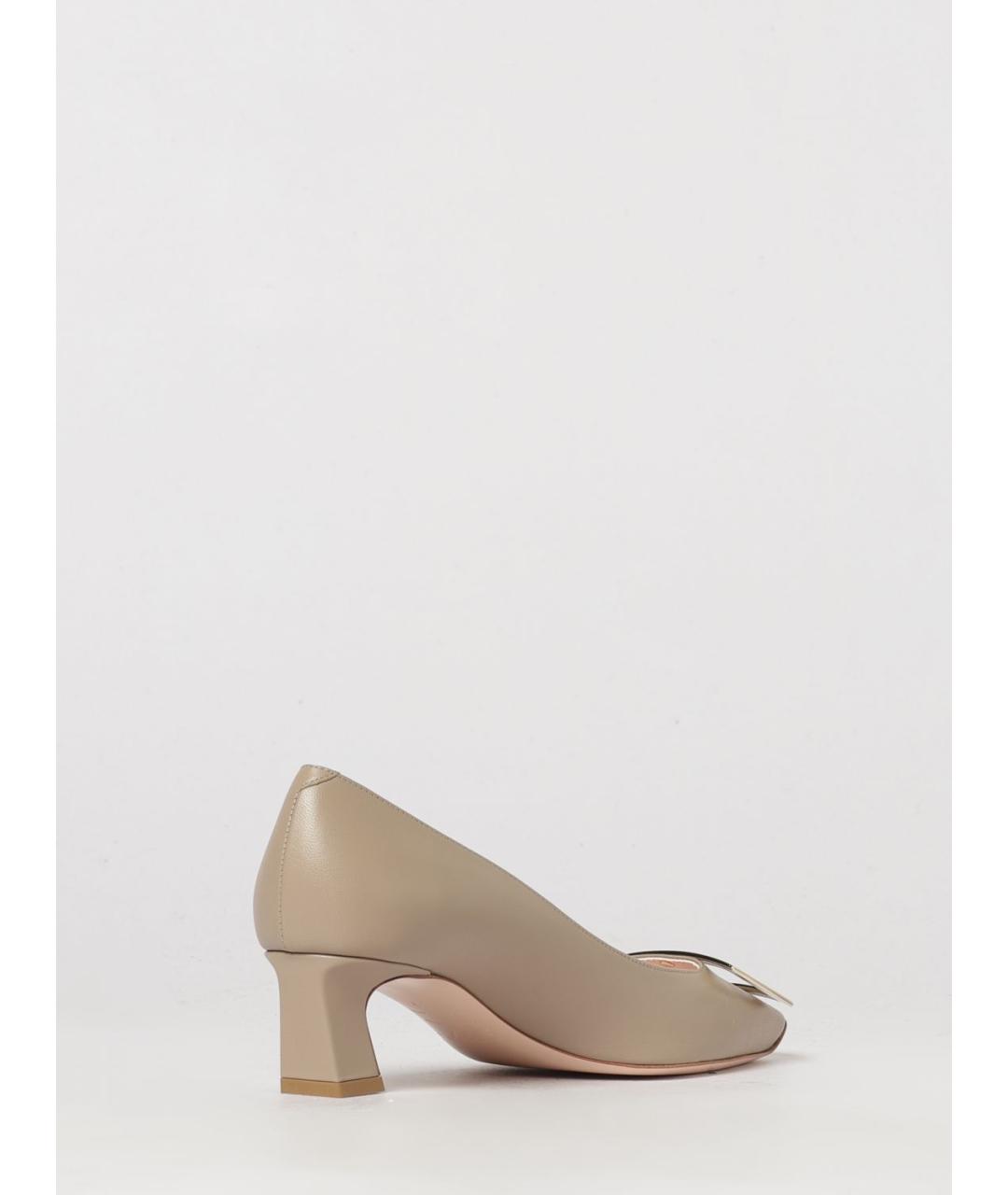 ROGER VIVIER Бежевые кожаные туфли, фото 3