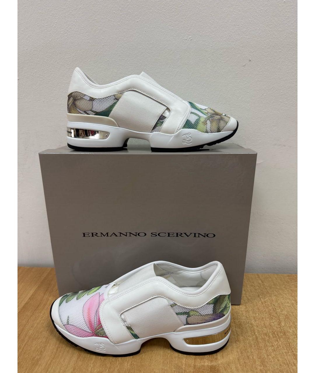 ERMANNO SCERVINO Белые кожаные слипоны, фото 2