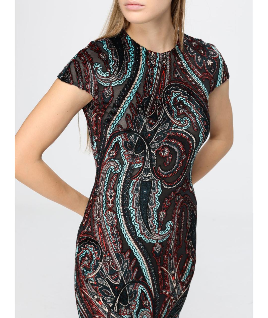 ETRO Мульти хлопковое вечернее платье, фото 6
