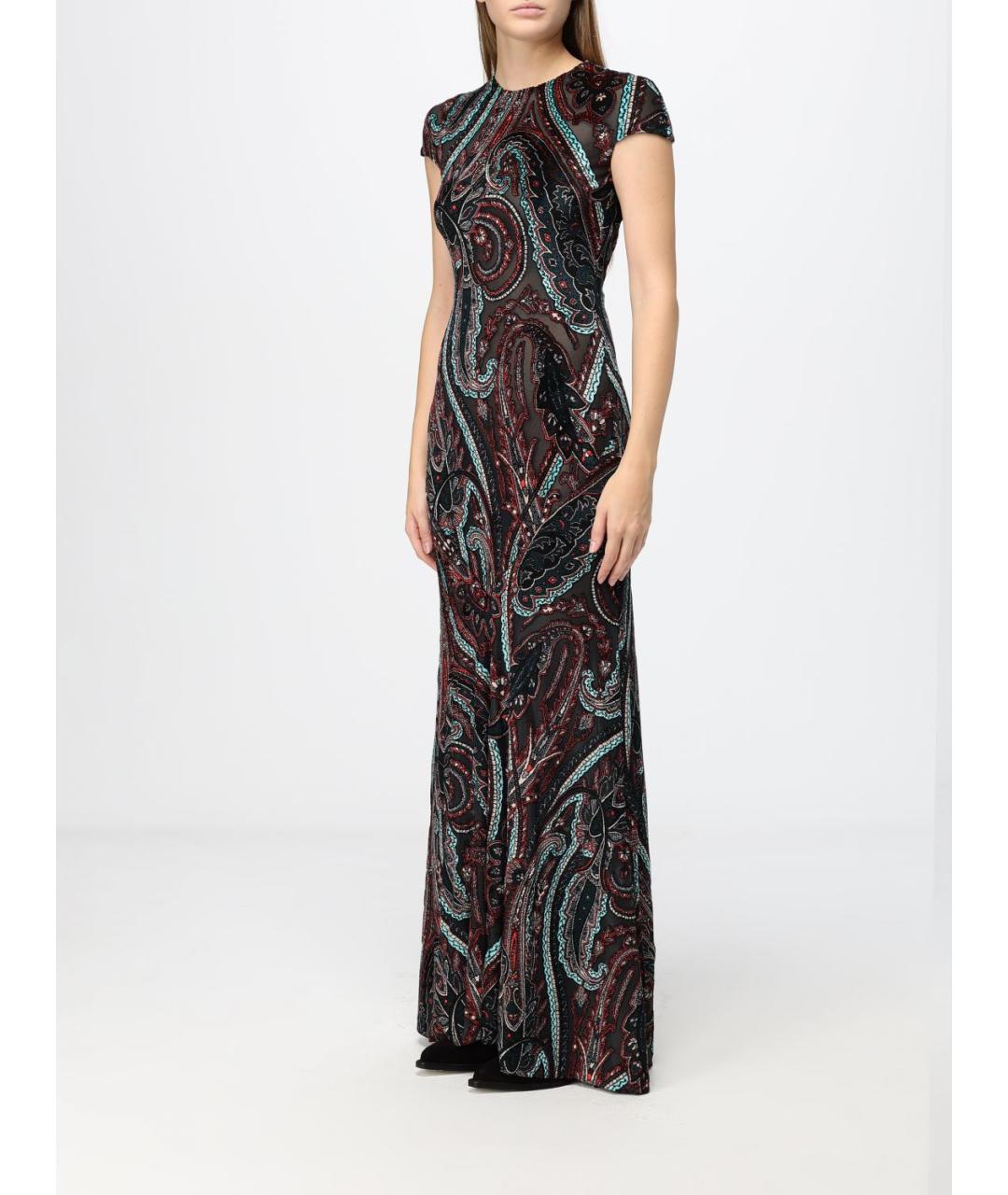 ETRO Мульти хлопковое вечернее платье, фото 5