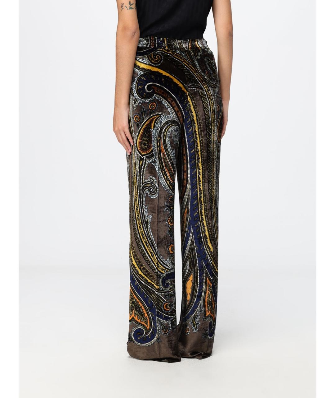 ETRO Мульти вискозные прямые брюки, фото 4