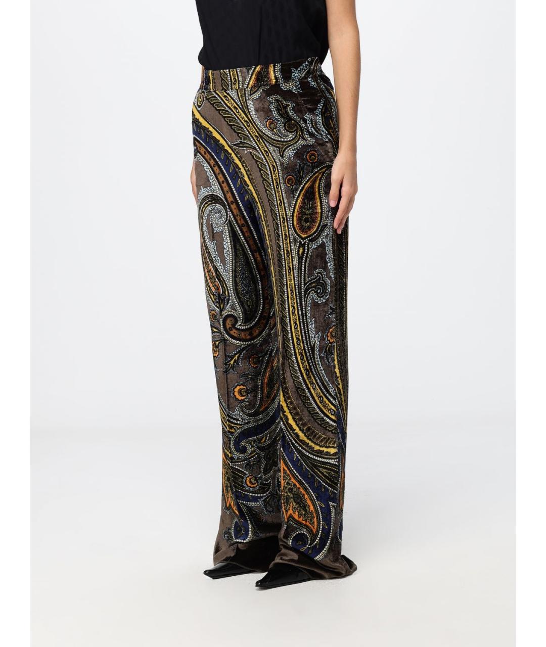 ETRO Мульти вискозные прямые брюки, фото 5