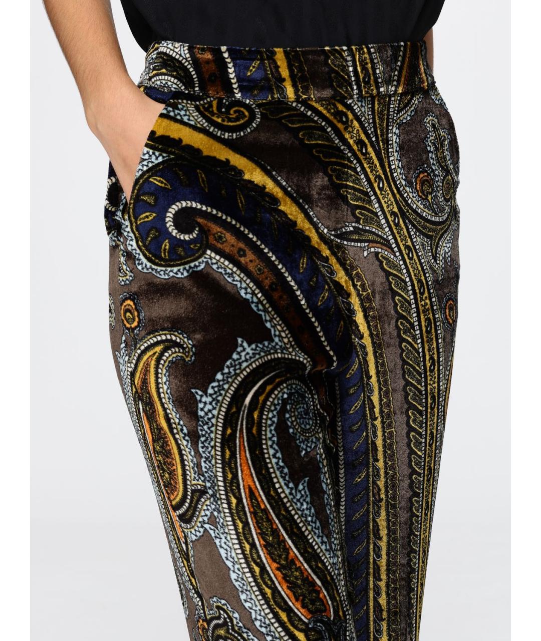 ETRO Мульти вискозные прямые брюки, фото 6
