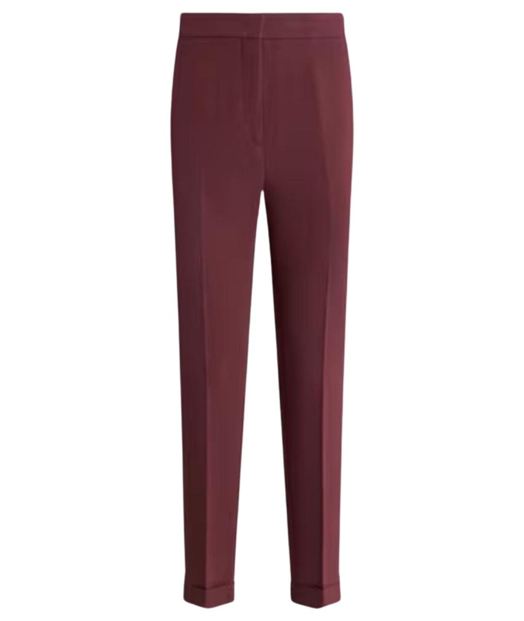 ETRO Бордовые вискозные брюки узкие, фото 1