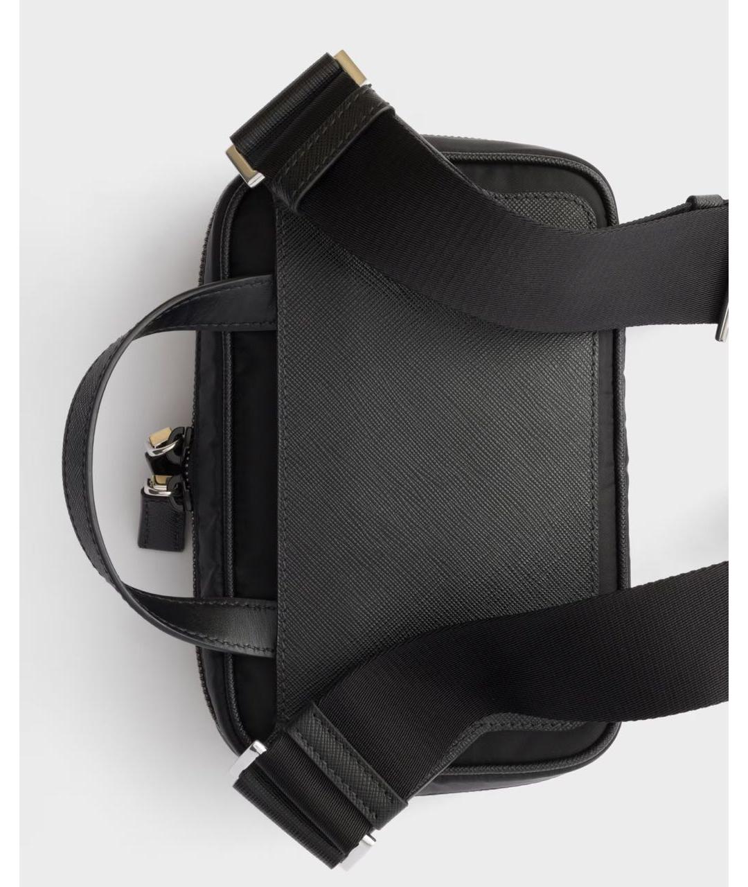 PRADA Черная нейлоновая сумка на плечо, фото 4