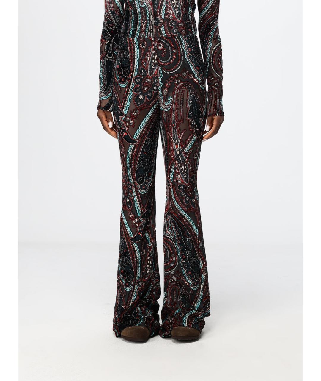 ETRO Мульти хлопковые брюки узкие, фото 2