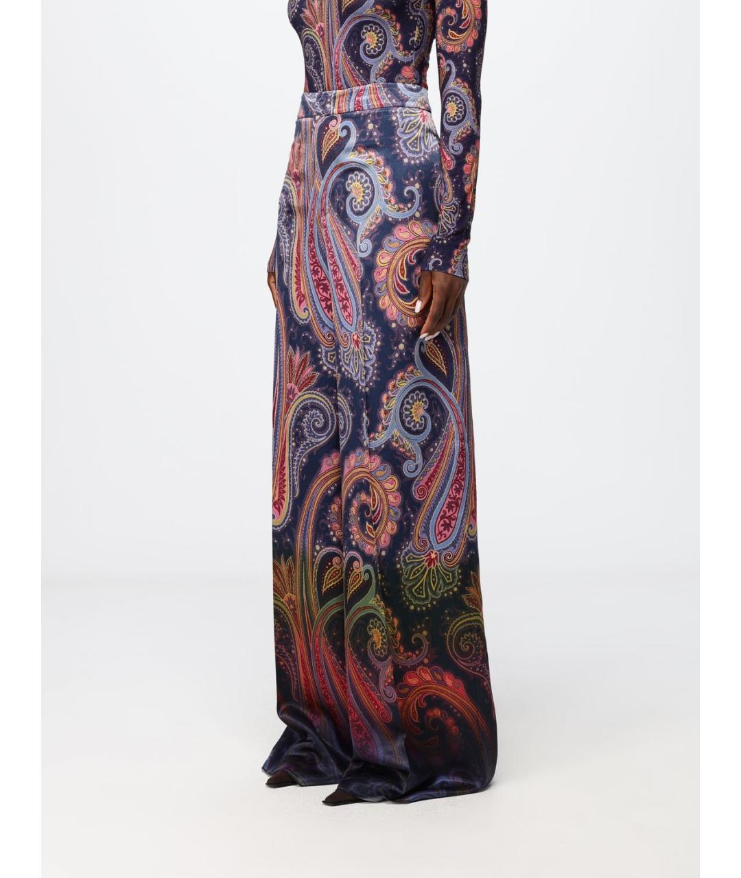 ETRO Мульти вискозные прямые брюки, фото 4