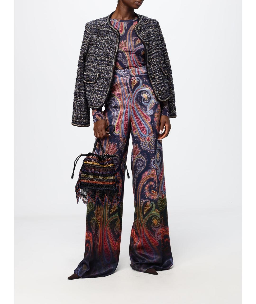 ETRO Мульти вискозные прямые брюки, фото 2