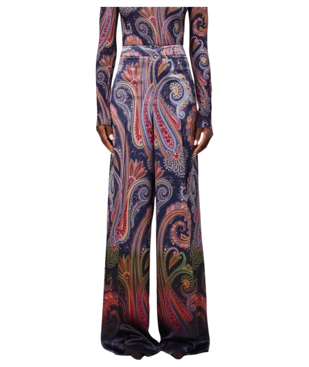ETRO Мульти вискозные прямые брюки, фото 1