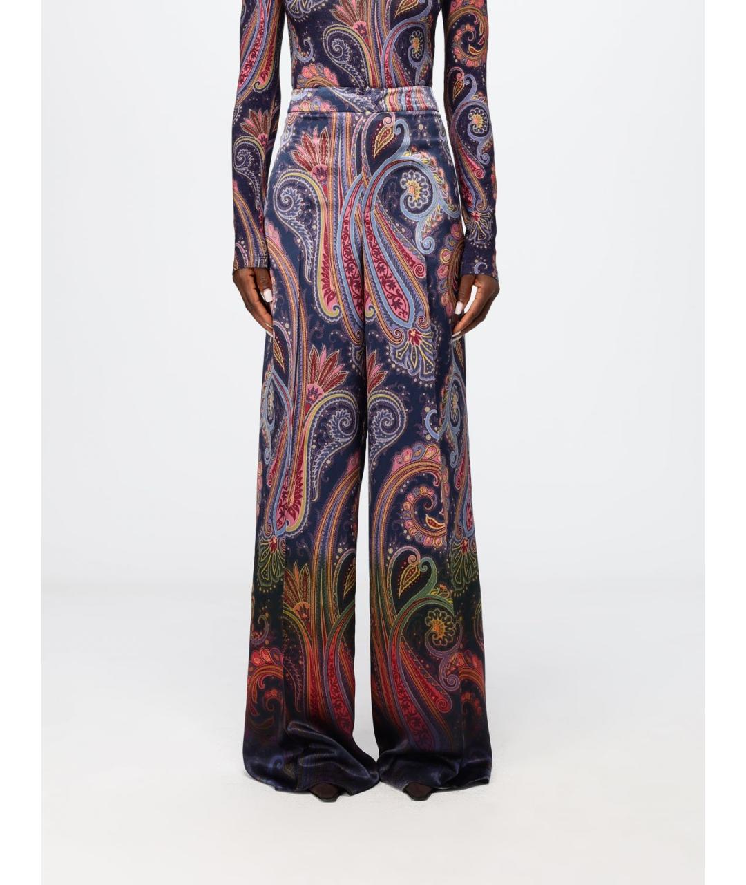 ETRO Мульти вискозные прямые брюки, фото 6