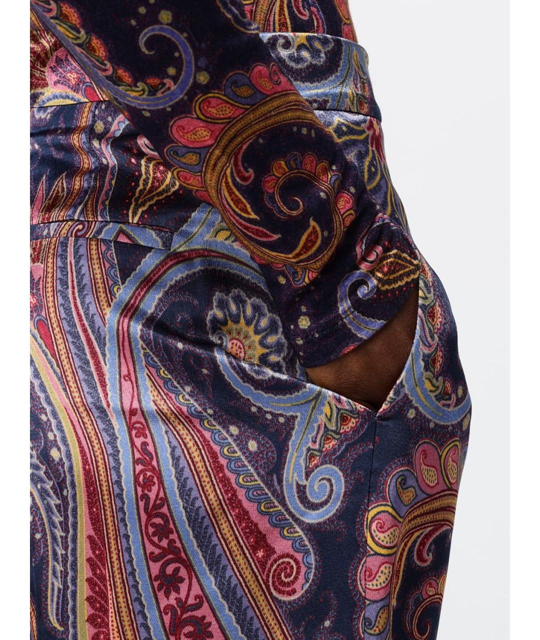 ETRO Мульти вискозные прямые брюки, фото 5
