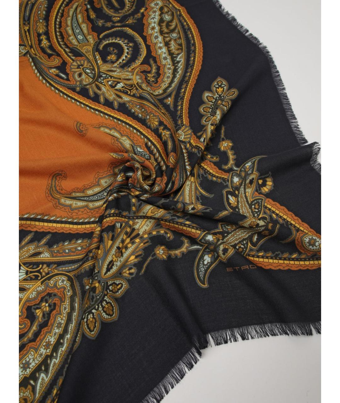 ETRO Синий шерстяной шарф, фото 3
