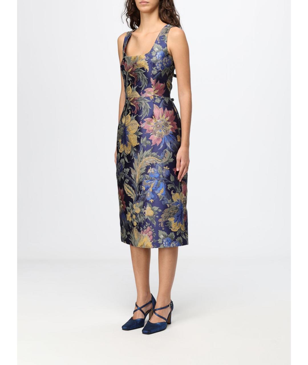ETRO Синее полиэстеровое платье, фото 4