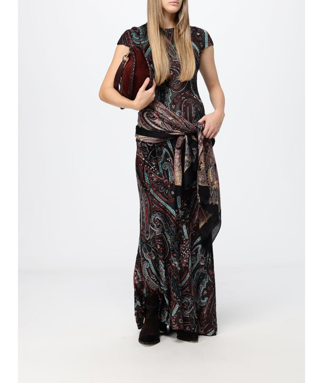 ETRO Бордовая замшевая сумка через плечо, фото 2