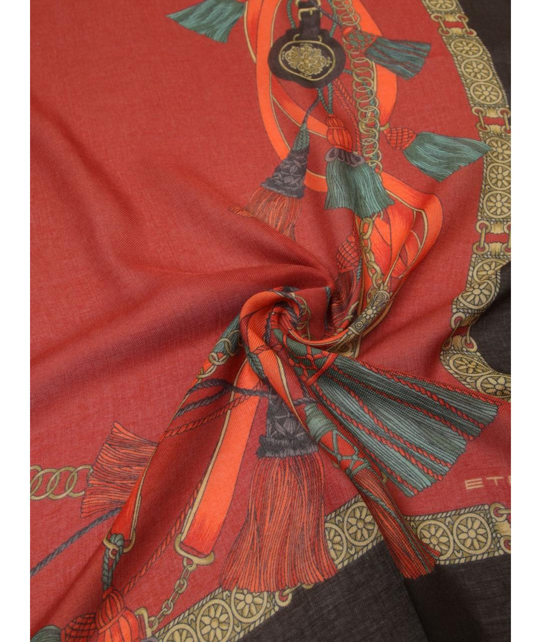 ETRO Бордовый шарф, фото 5