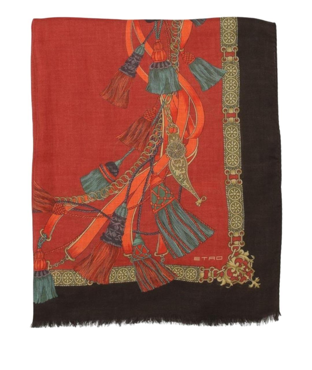 ETRO Бордовый шарф, фото 1