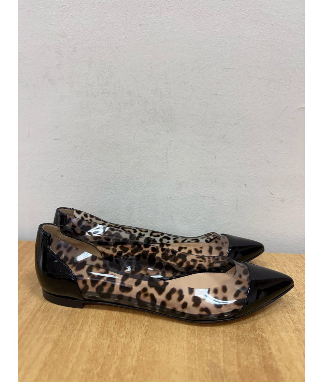GIANVITO ROSSI Черные балетки из лакированной кожи, фото 8